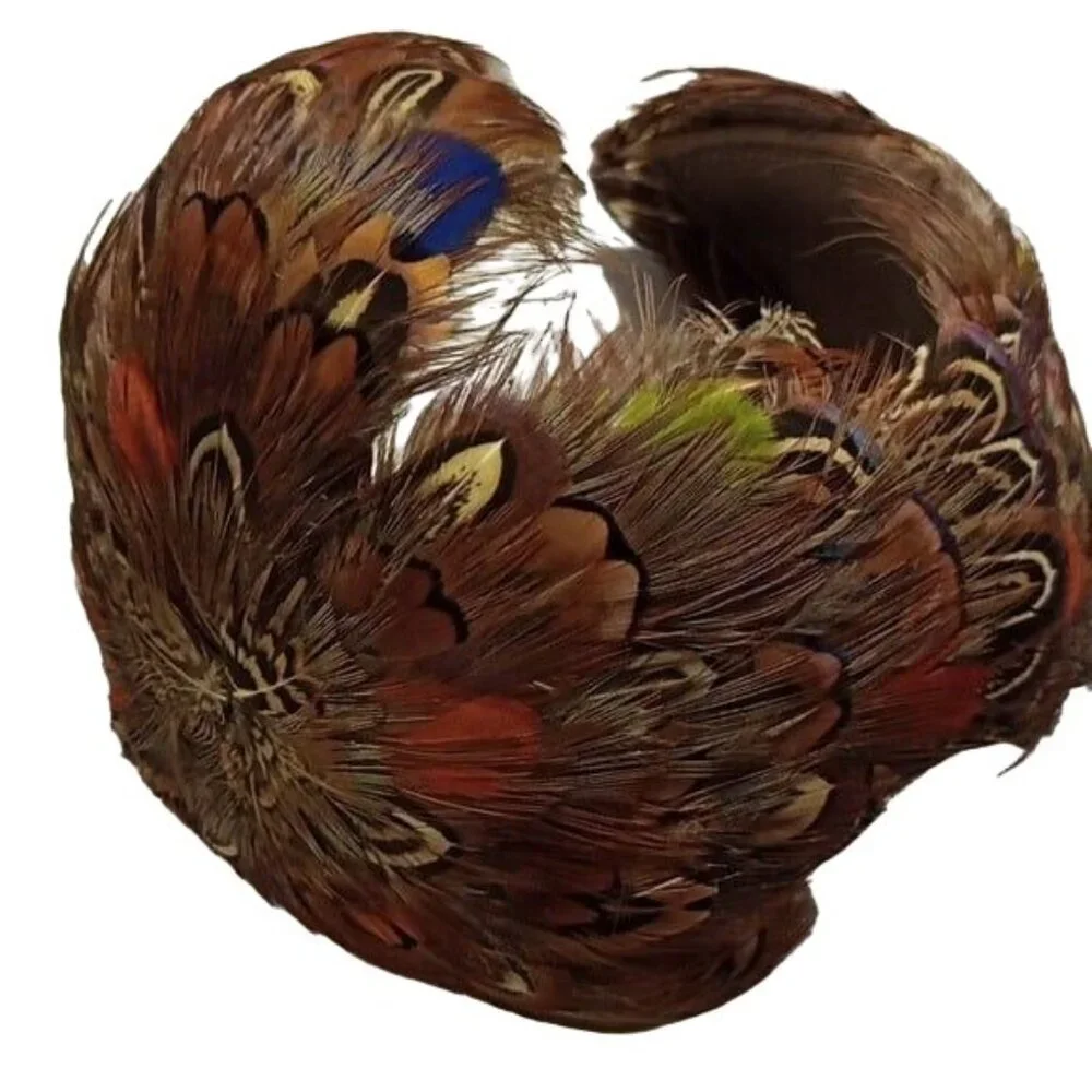 Vintage 1950 Winkleman's Pheasant Feather Half Hat Headband Fascinator